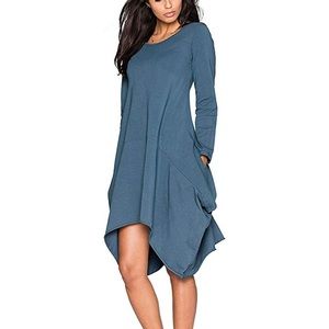 Women's Casual Loose Pocket Tunic Dress